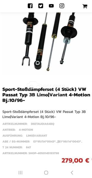 Amortizeri Opruge 4Motion