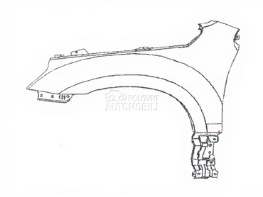 prednji levi blatobran za Suzuki Grand Vitara od 2005. do 2015. god.
