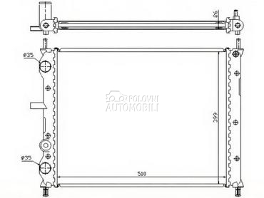 HLADNJAK MOTORA za Fiat Bravo, Brava od 1995. do 2001. god.