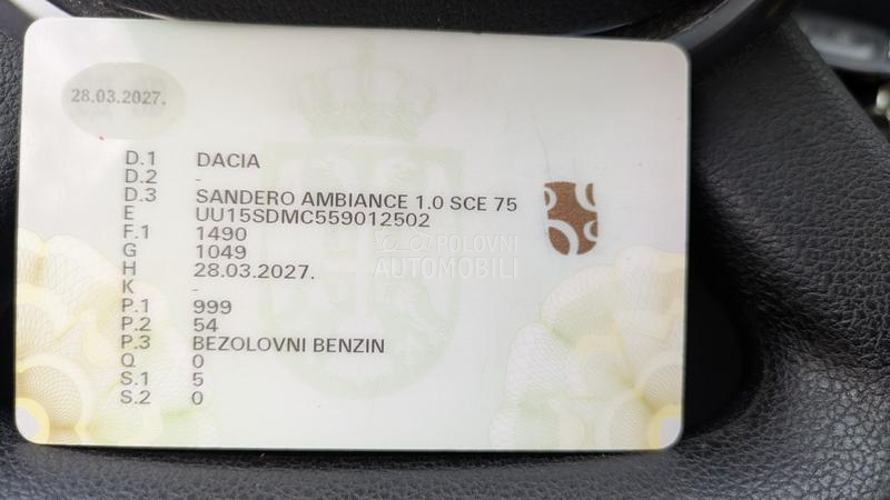 Dacia Sandero Ambiance 1.0  SCE 75