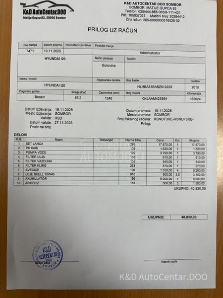 Hyundai i20 1.2 V.Ser.vis