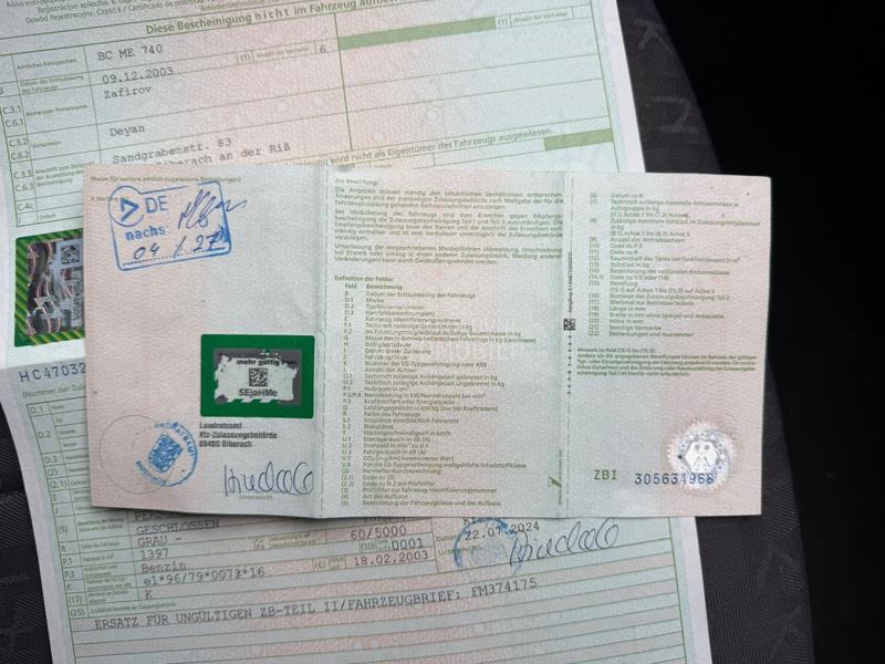 Mercedes Benz A 140 SA TABLICAMA