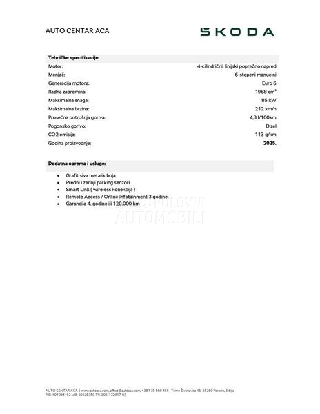 Škoda Octavia Selection 2.0 TDI