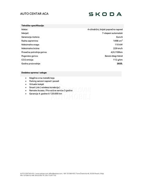 Škoda Octavia Selection DSG