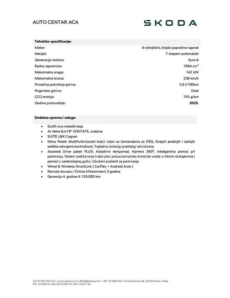 Škoda Superb LK 2.0 TDI DSG 4x4