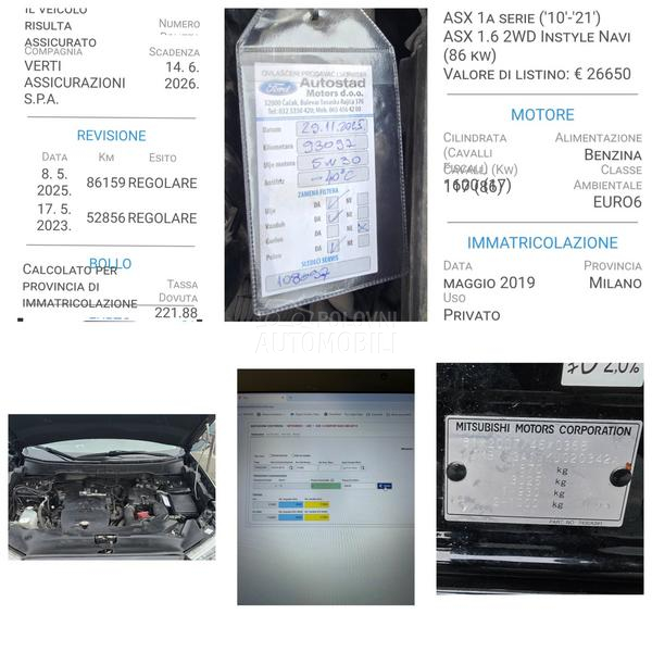 Mitsubishi ASX 1.6INSTYLE/car vert