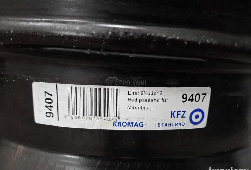 Čelične felne  16" 5 x 114.3