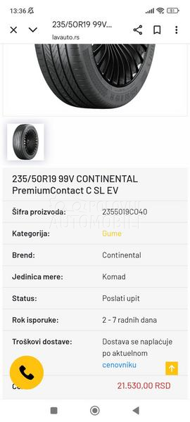 Continental 235/50 R19 Letnja
