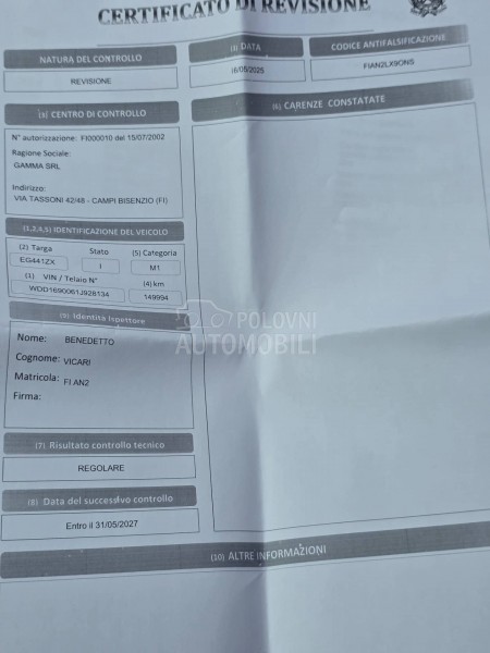 Mercedes Benz A 160 2.0cdi AUT/SERVIS NA