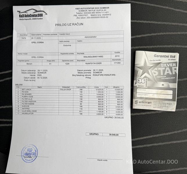 Opel Corsa D 1.2 V.Ser.vis