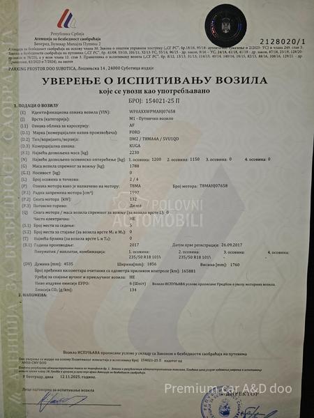 Ford Kuga 2.0TDCI VIGNALE CH