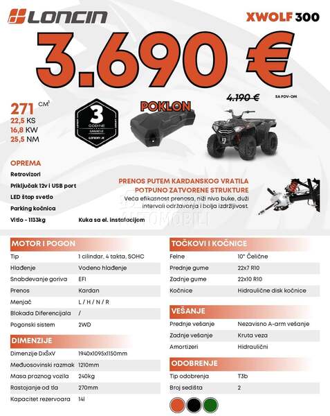 Loncin XWOLF 300 AKCIJAA