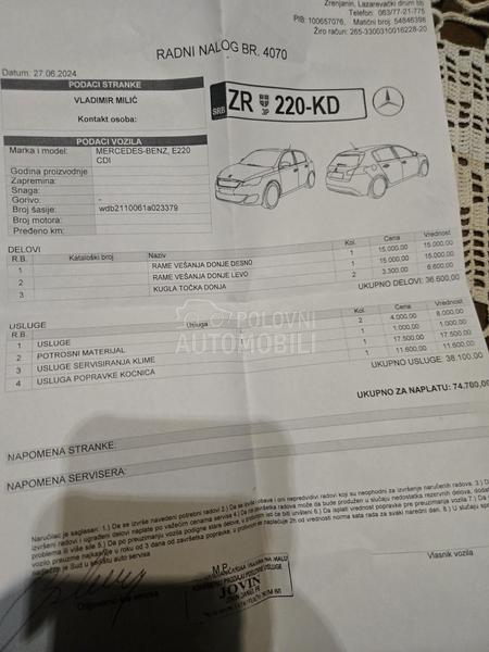 Mercedes Benz E 220 Avantgarde