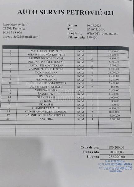 BMW 530 E39 530i M PAKET