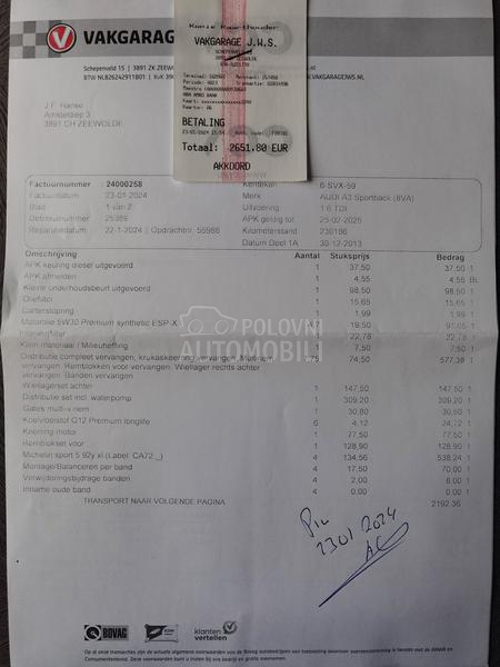 Audi A3 1.6 TDI SPORTBACK