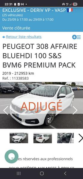 Peugeot 308 1.5 lanac 8 mm