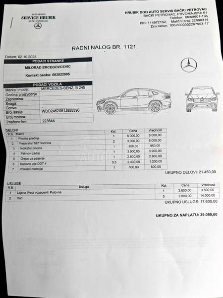 Mercedes Benz B 200 CDI