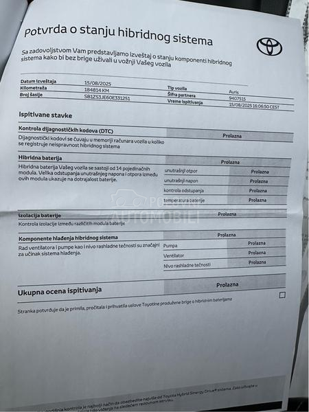 Toyota Auris 1.8i HYBRID