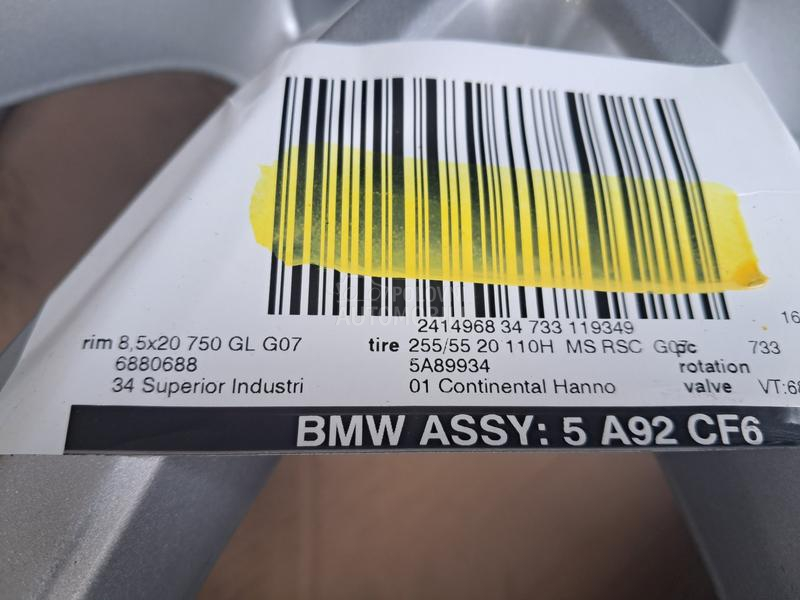 Aluminijumske felne X7 novo zimski set 20" 5 x 112