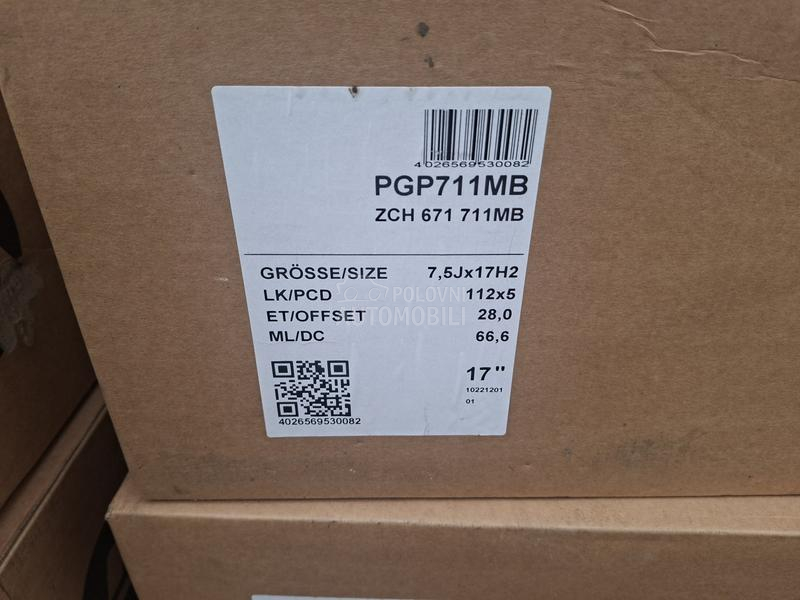 Aluminijumske felne  17" 5 x 112