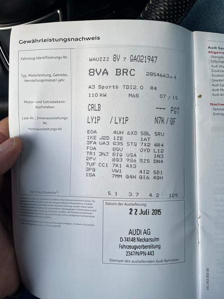 Audi A3 2.0 TDI S line