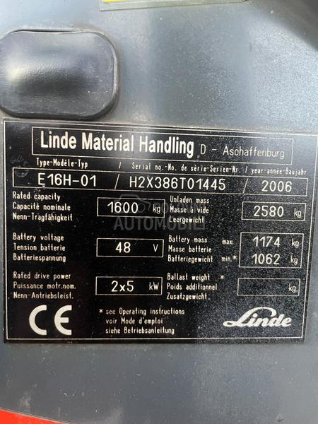 Linde E 16 Triplex 6,5 met