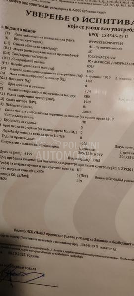 Volkswagen Golf 6 2.0 TDI