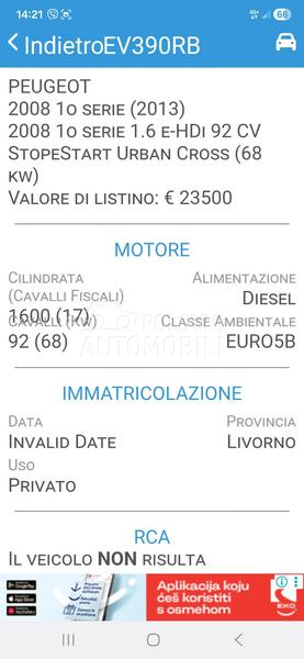 Peugeot 2008 1.6hdi 116920k m