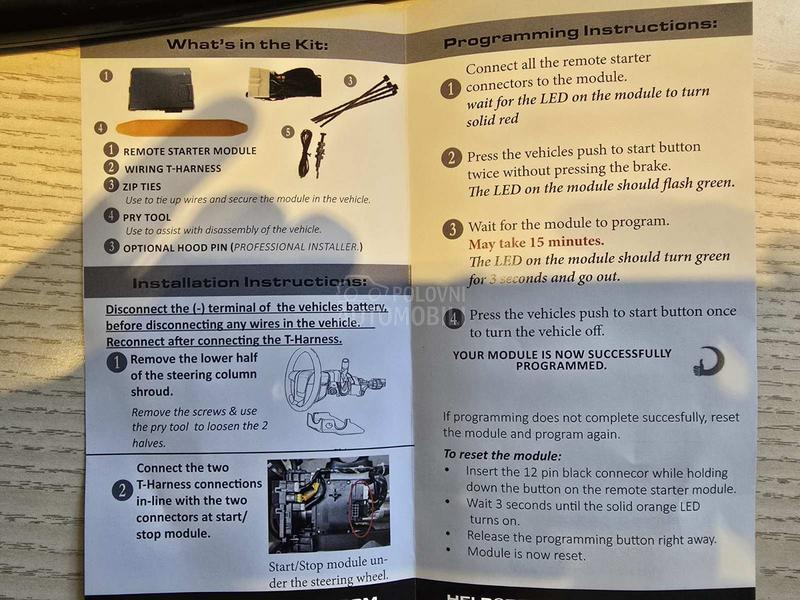 daljinsko paljenje auta