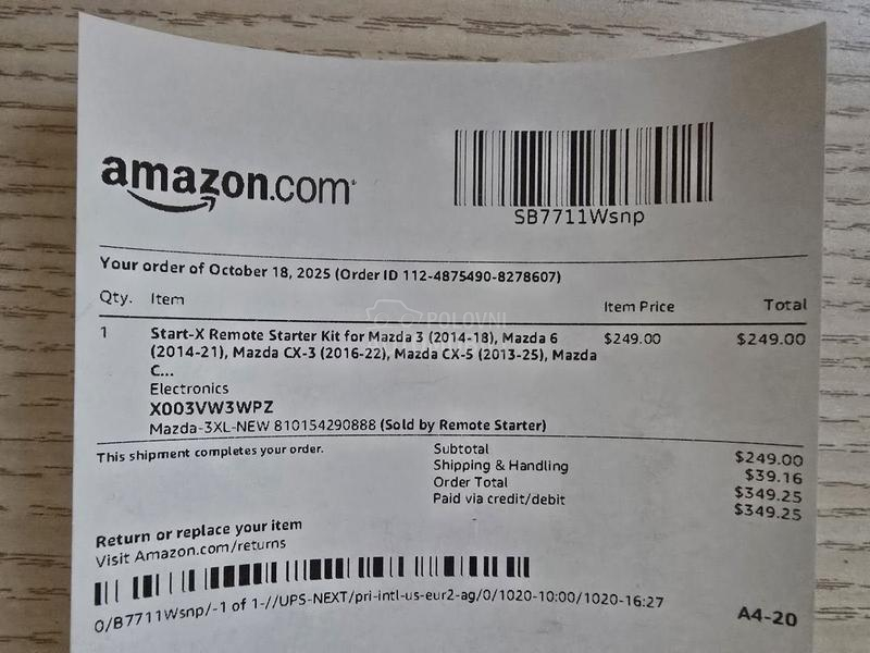 daljinsko paljenje auta