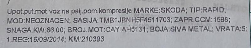 Škoda Rapid 1.6 TDI/N1