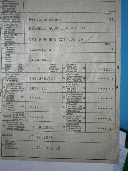 Peugeot 4008 1.6 HDI 4x4 CH