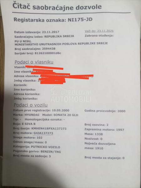 Hyundai Sonata 2.0 GLD 16V