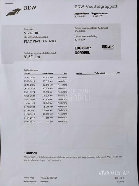 Fiat Ducato 2.3 M JET 86000km L2H2