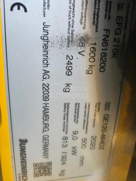 Jungheinrich EFG216 K
