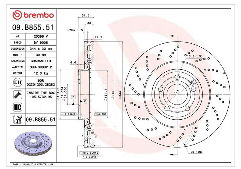 Kočioni disk BREMBO 334mm