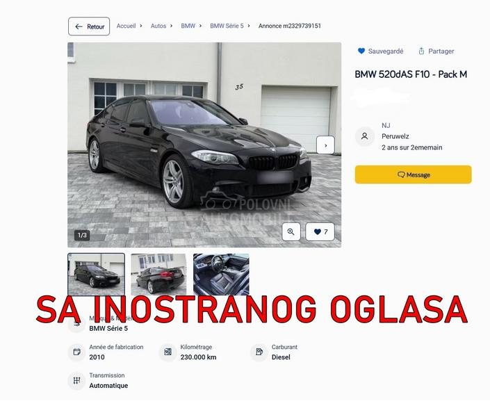 BMW 520 M-SPORT/KOŽA/NAV