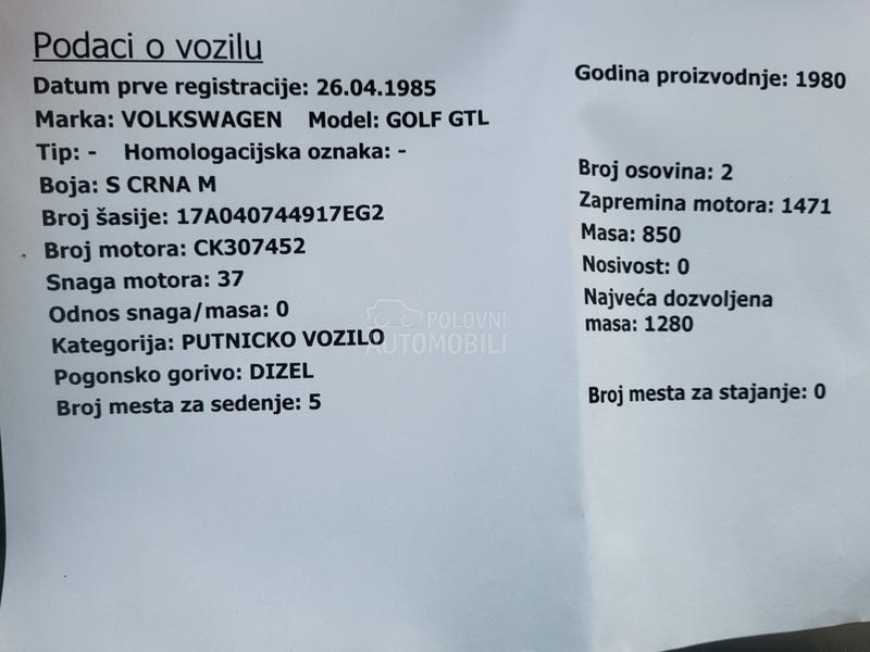 Volkswagen Golf 1 1.6 d