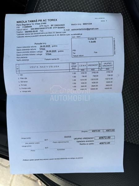 Opel Corsa D 1,3Mjet  Pun 0preme