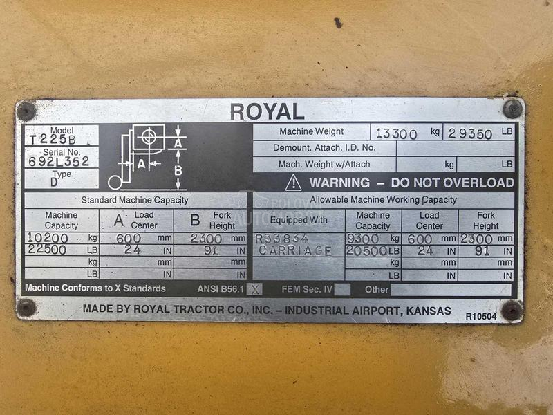 ROYAL T225b 10 tona