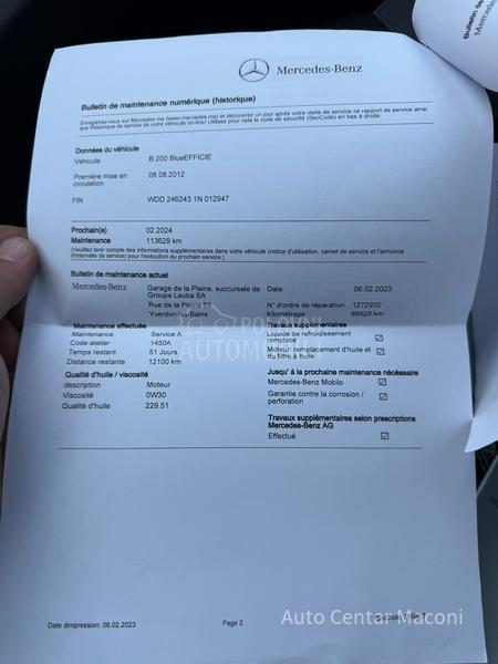 Mercedes Benz B 200 Sport CH