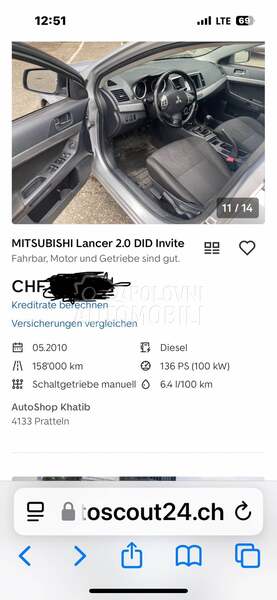 Mitsubishi Lancer 2.0 did