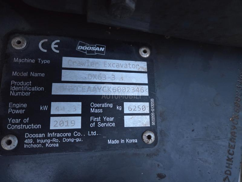 Doosan DX 63  TOP STANJE