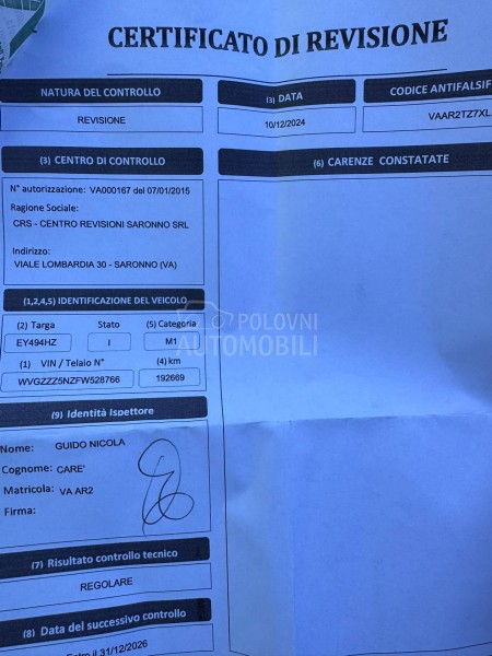 Volkswagen Tiguan RATA OD 129EU