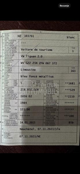Volkswagen Tiguan 4x4 R Line Cup CH