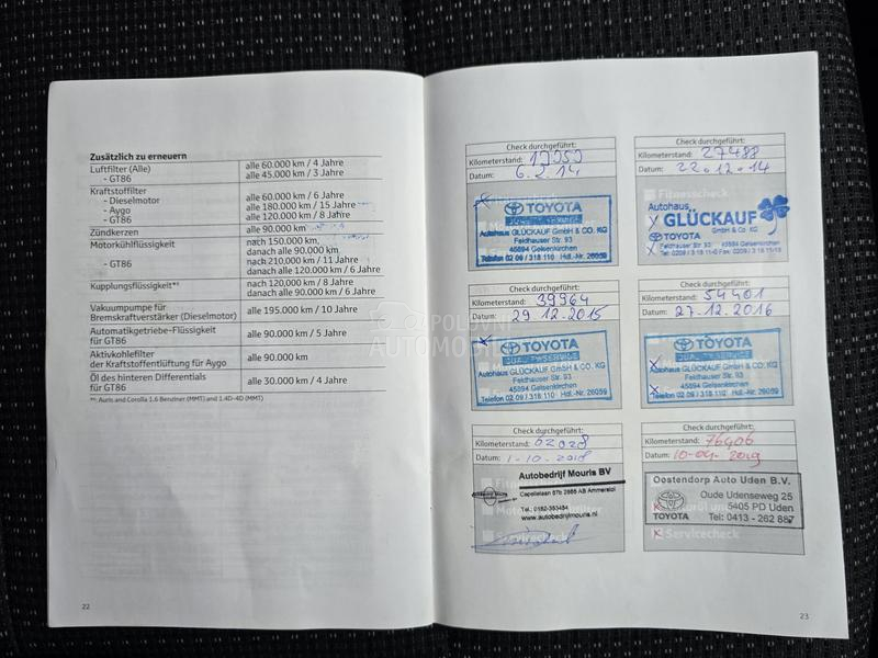 Toyota Auris 2.0d S.E.R.V.I.S.N.A