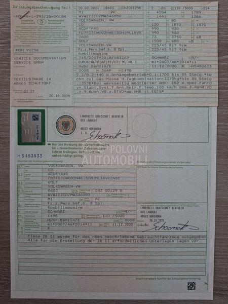 Volkswagen Golf 8 1.5 eTSI R-LINE AUT