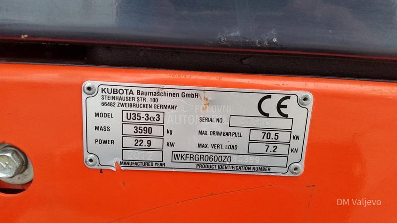 Kubota U35/ČEKIĆ/3 KAŠIKE/N0V