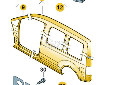 Polustranica komplet za Volkswagen Caddy od 2016. do 2020. god.
