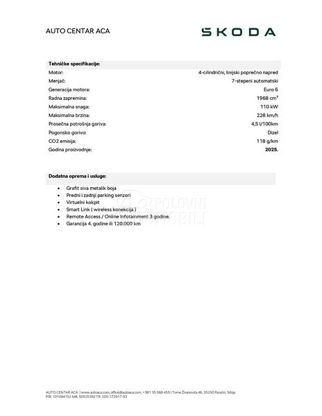 Škoda Octavia Sel. 2.0 TDI DSG